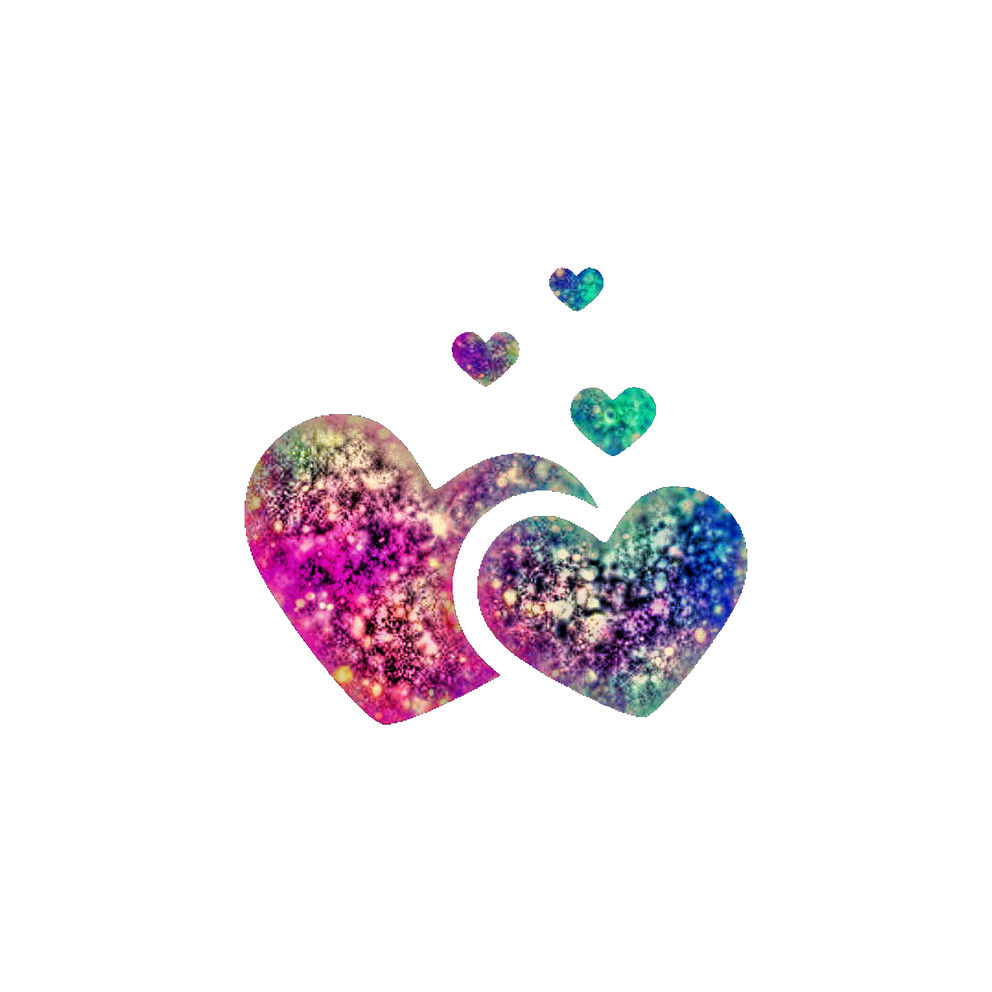 Interesting Art Heart Love Glitter Sticker By Misspink88