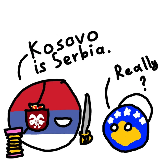 Téléchargement gratuit Images Kosovo Is Serbia Countryballs Serbiaball Kosovoball dernière par